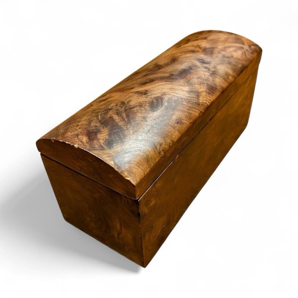 Michael Elkan Redwood Burl Wood Box Studio Art Signed Oregon Jewelry Keepsake - Picture 3 of 11